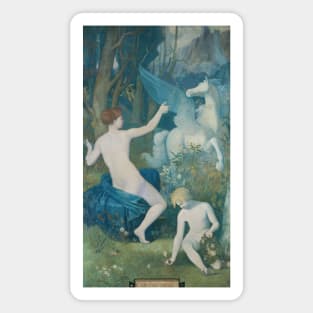 Fantasy by Pierre Puvis de Chavannes Magnet